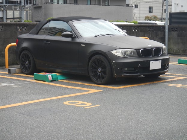 BMW convertible, mat black