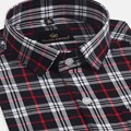 Photos: Black With Red Plaid Full Sleeve Formal Shirt