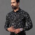 Photos: New Black With Linear Regular Fit Pure Cotton Shirt
