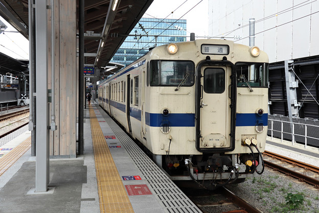 三角線キハ１４７＠熊本駅