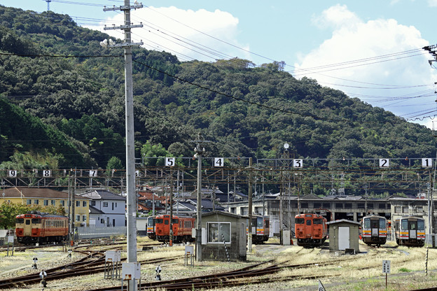 津山駅の車両基地