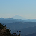 富幕山山頂休憩舎デッキより今日の富士山