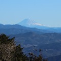 富幕山今朝の山頂休憩舎デッキより富士山