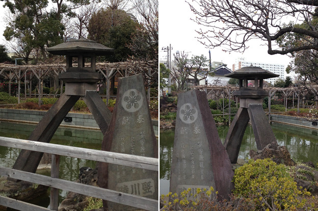 亀戸天神社（江東区亀戸）琴柱灯籠