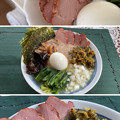 サッポロ一番塩ラーメン + 鎌倉ハム（焼豚） + 福岡高菜漬