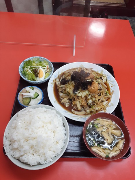 Photos: 金龍  きくらげと肉炒め定食 ご飯大盛り