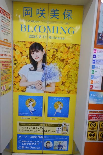 岡咲美保 BLOOMING ラッピングエレベーター