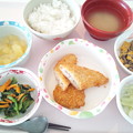 Photos: ９月２３日昼食(白身魚フライ＆コロッケ) #病院食