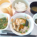 Photos: １０月１８日朝食(がんもの煮物) #病院食