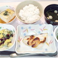 １月２９日夕食(たらの味噌マヨ焼き) #病院食