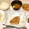 Photos: １０月３０日夕食(赤魚のごま風味焼き) #病院食