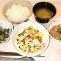 Photos: １１月６日夕食(豆腐チャンプルー) #病院食