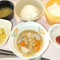 Photos: １１月９日朝食(里芋のそぼろ煮) #病院食