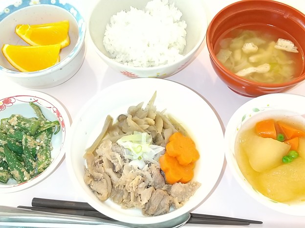 Photos: １１月１０日昼食(牛肉と牛蒡のしぐれ煮) #病院食