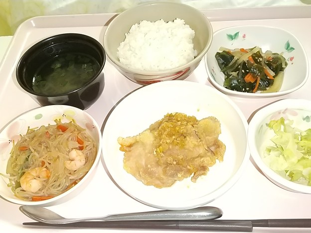 Photos: １２月２７日夕食(油淋鶏) #病院食