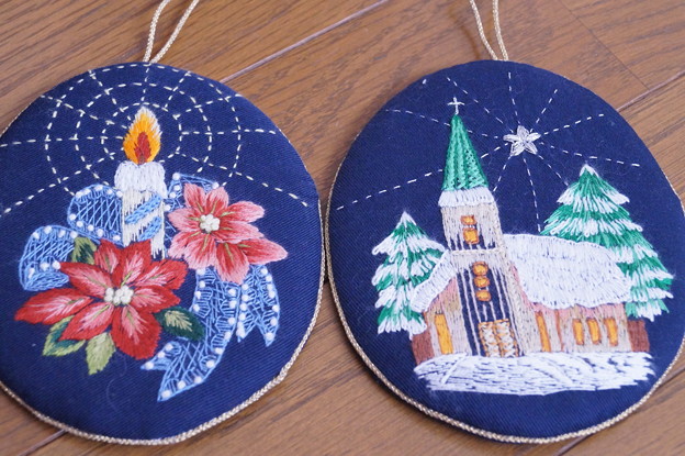 Photos: クリスマスを刺繍する　その1