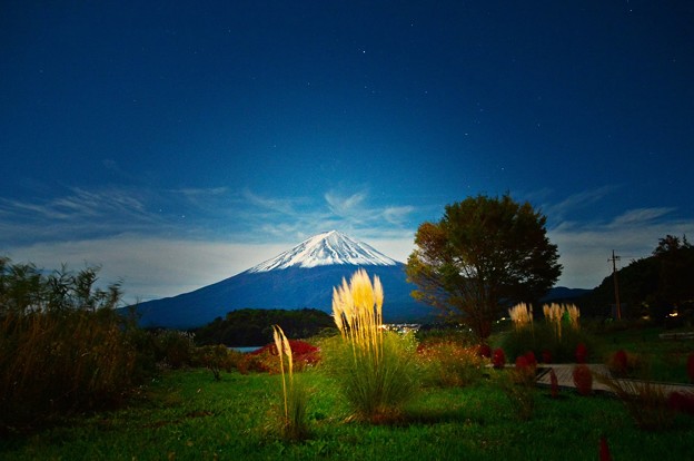 満月の晩に・・・富士を撮る