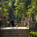 Photos: 神社の中の保育園へ
