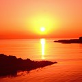 落陽日本海福浦海岸