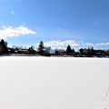 写真: 蓼科湖凍結