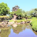 写真: 池と高島城