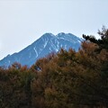 写真: 冠雪の常念岳