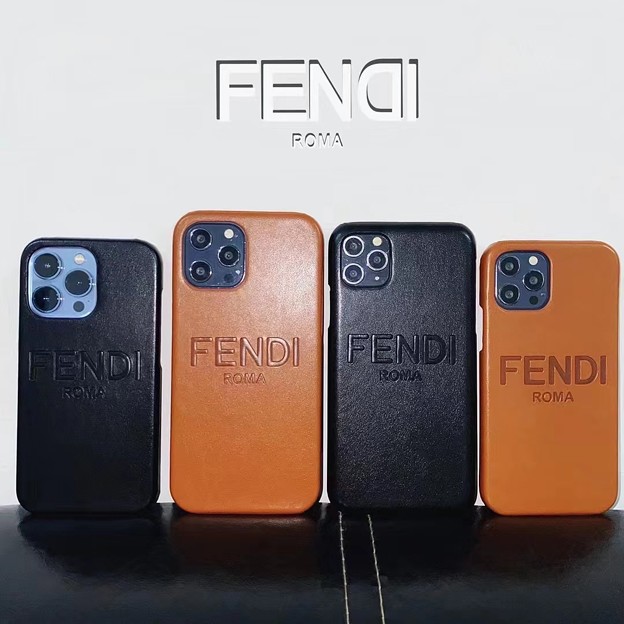 フェンディ iPhone 14 Pro/14 ProMaxケース ロゴ型押し FENDI かわいい