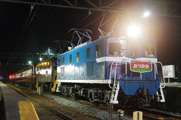 重連電機・12系客車で運行された夜行急行「三峰51号」熊谷行
