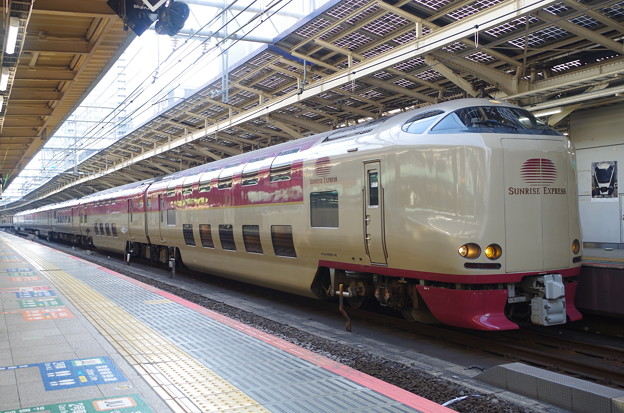 Photos: 東京駅に到着した臨時寝台特急サンライズ出雲92号