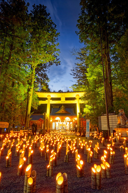 穂高神社の神竹灯
