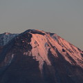 夕陽に染まる大山