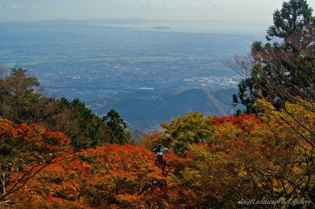 大山阿夫利神社からの秋の眺望