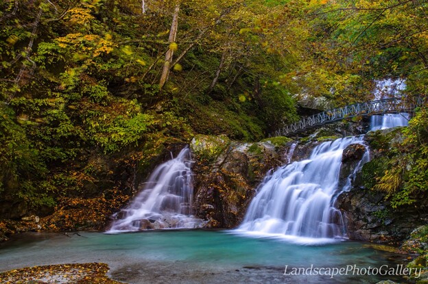 秋の石空川渓谷 一の滝