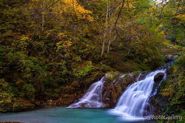 秋の石空川渓谷 一の滝