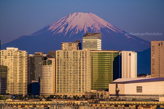 写真: 大黒大橋から望む富士山