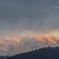 写真: 五箇山山間部 冬の夕景