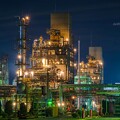 写真: 太田市西部工業団地工場夜景