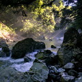 写真: 円原川の光芒-3