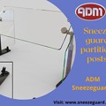写真: How To Design Series Sneeze Guard Partition Posts | ADM