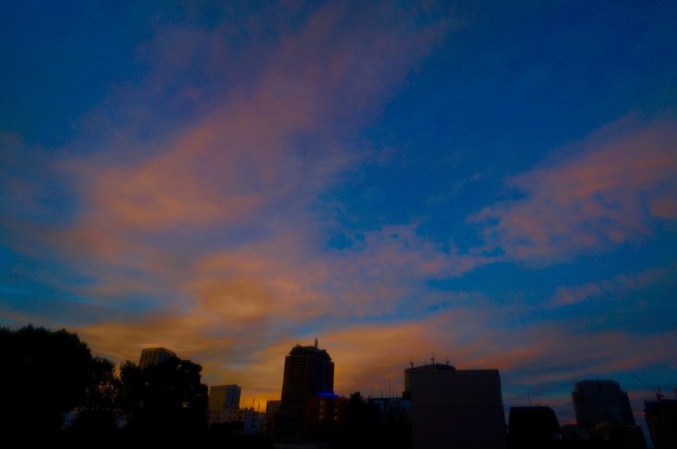 写真: 夕焼け雲