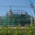 JR中央線車内から撮影した建設中のリニア中央新幹線 神領非常口（2021年4月25日）