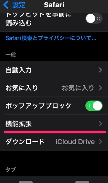 iOS15 Safari：拡張機能の設定 - 2