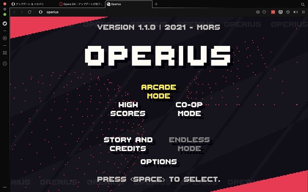 写真: Opera GX LV3：インターネット非接続画面でゲームプレイ可能になった3Dシューティング「Operius」 - 1