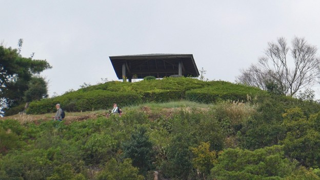 写真: 下から見た日本ラインうぬまの森「眺望の丘」