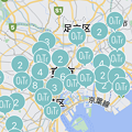 写真: 生理用ナプキン配布アプリ「OiTr（オイテル）」の地図：東京周辺