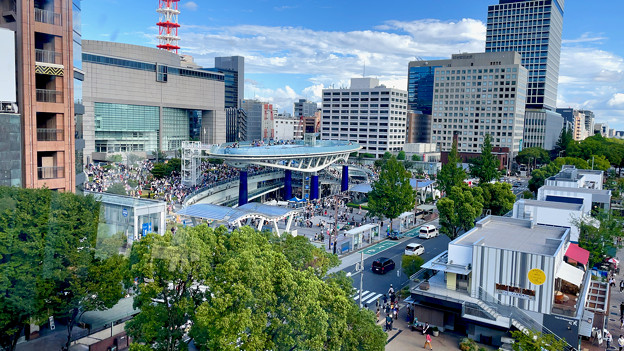 写真: 名古屋テレビ塔3階から見た景色 - 7：世界コスプレサミット当日のオアシス21