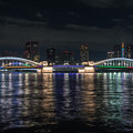 Photos: 東京タワーと橋　五輪カラー　１