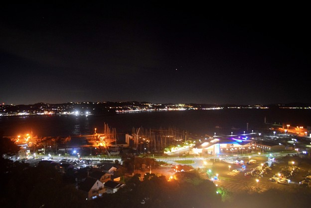 東京オリンピック会場の湘南港と鎌倉の夜景 #湘南 #江ノ島 #enoshima #イルミネーション #illumination #夜景 #nightview