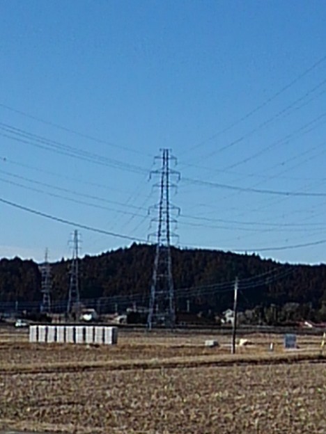 写真: 田園の鉄塔（2月24日）