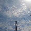 写真: 電柱と鱗雲（6月7日）